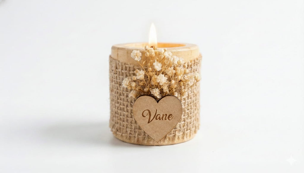 Portavelas con corazon