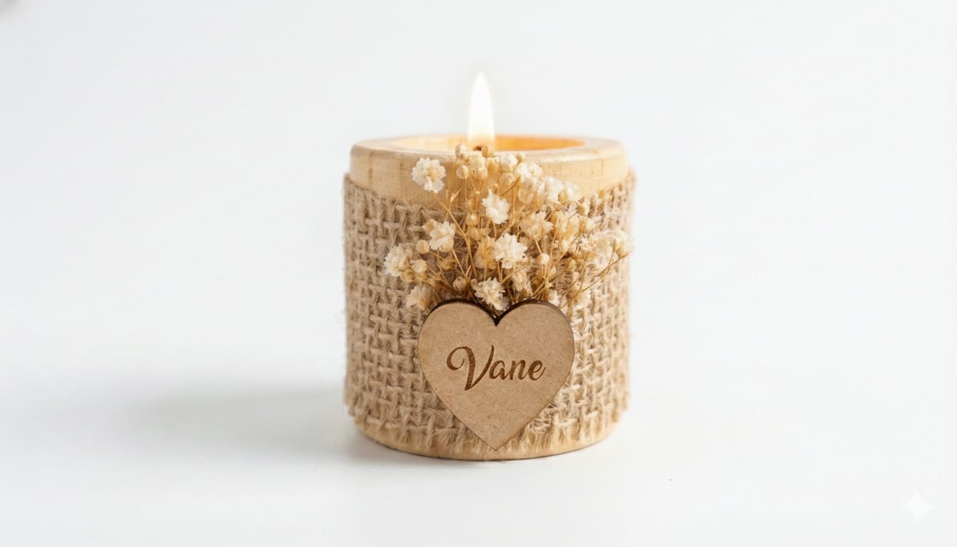 Portavelas con corazon